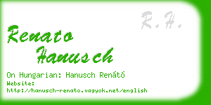 renato hanusch business card