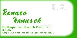 renato hanusch business card